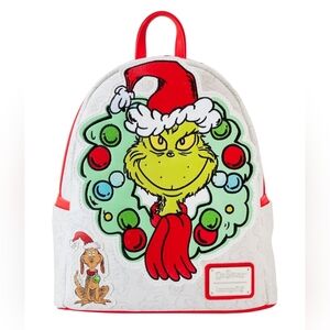 NWT!! LOUNGEFLY, Grinch, Dr. Seuss Holiday Mini Backpack